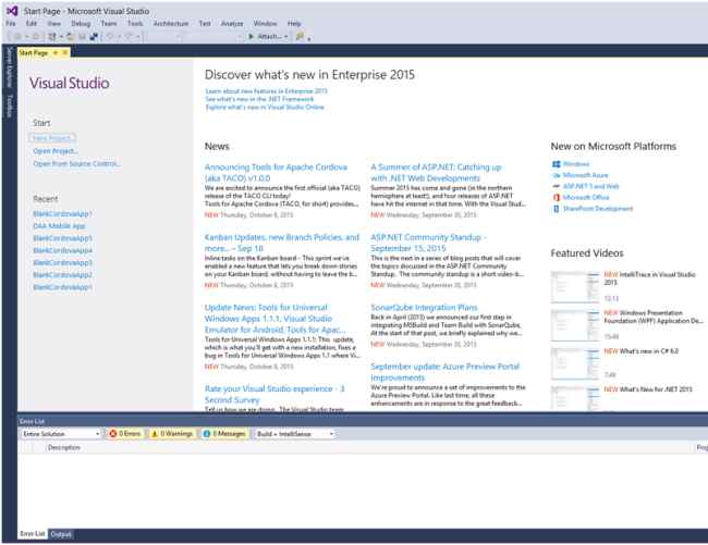 visual studio 2015 image